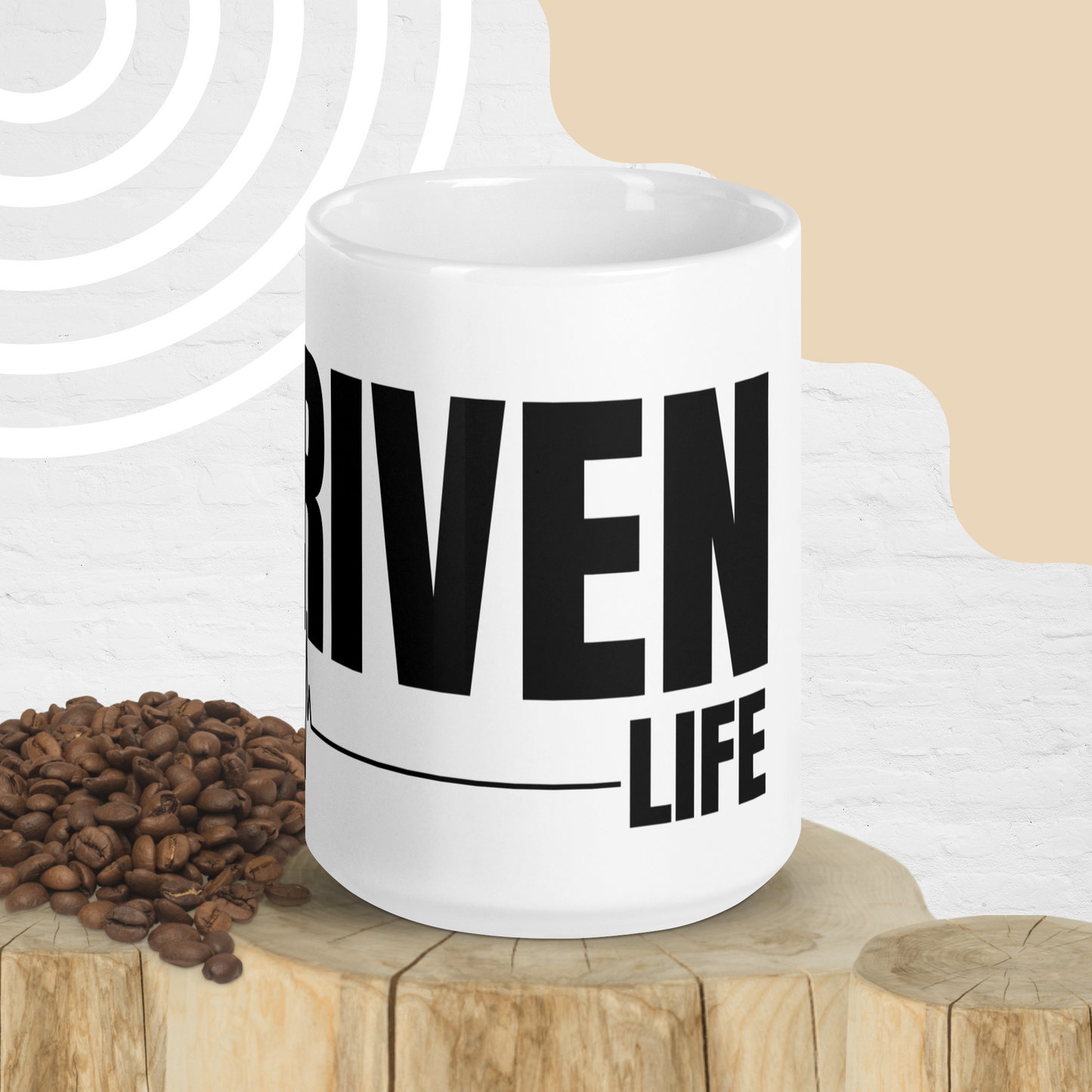 Driven Life - White glossy mug